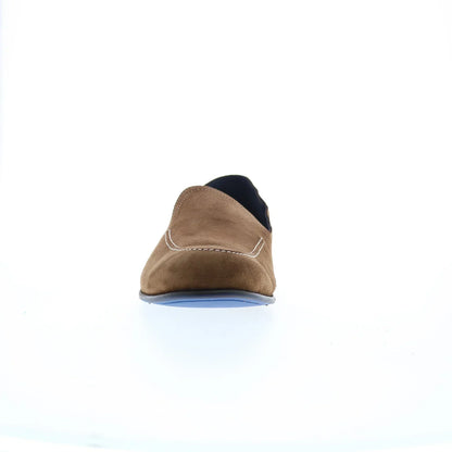Di Bianco Positano Suede Mens Brown Suede Loafers & Slip Ons Casual Shoes