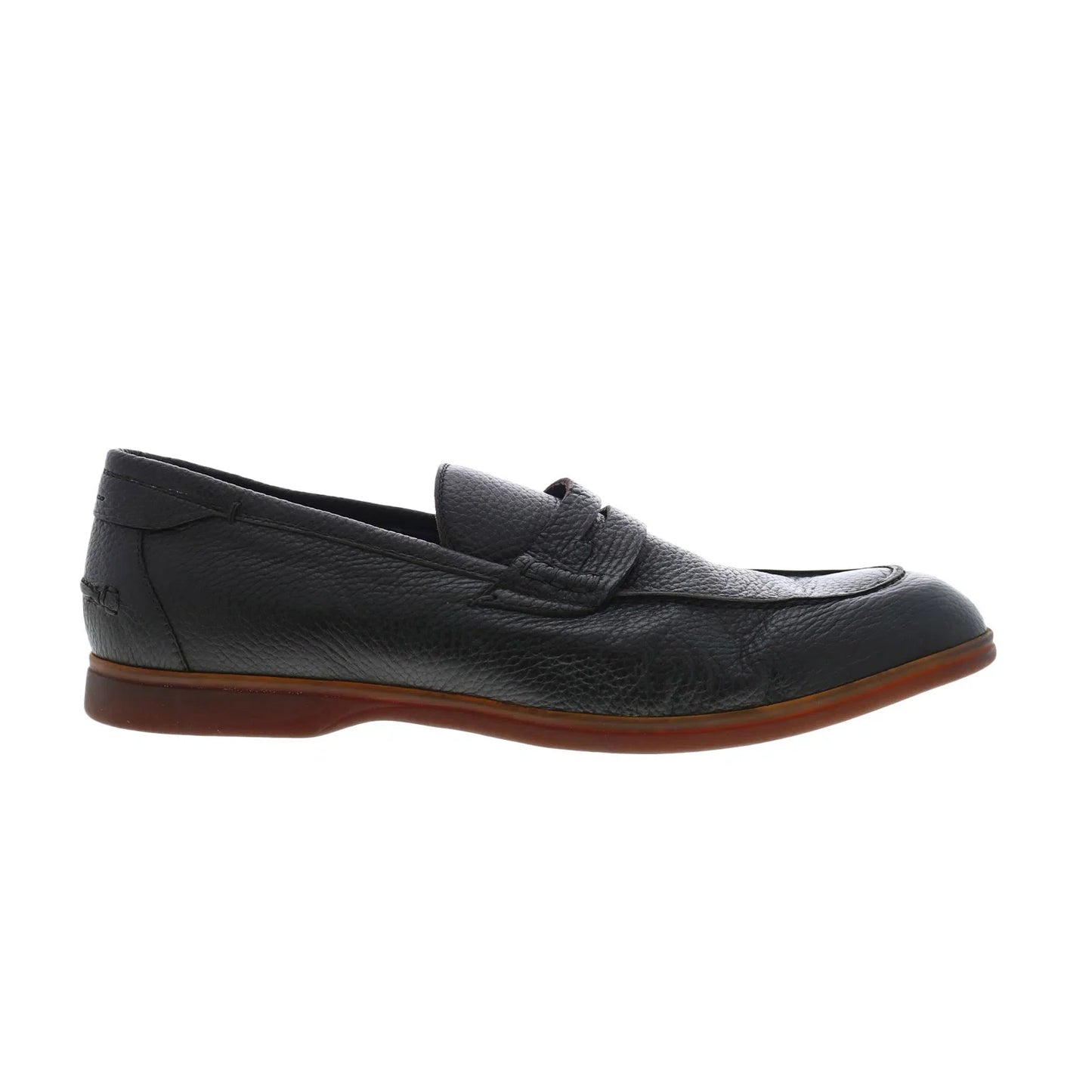 Di Bianco Procida Cervo Mens Black Leather Loafers & Slip Ons Penny Shoes