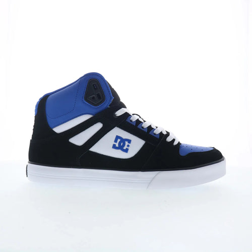 DC Pure High Top WC Mens Blue Nubuck Skate Inspired Sneakers Shoes
