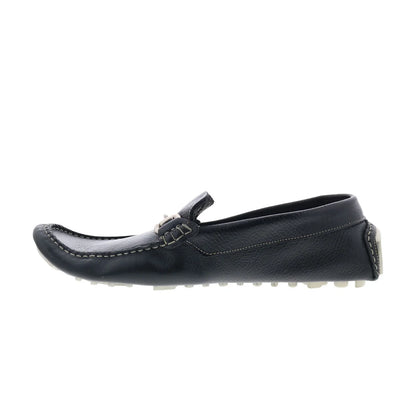 RD Company RD79 Mens Black Leather Slip On Loafers & Slip Ons Moccasin Shoes