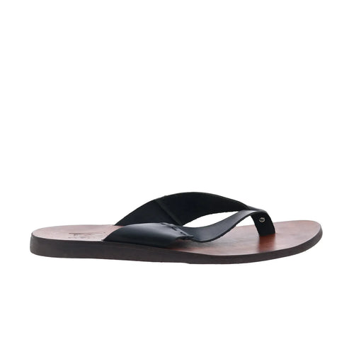 RD Company RD81 Mens Brown Leather Slip On Sandals Flip-Flops Shoes