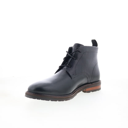 Rockport Caspe RMCASPE Mens Black Leather Lace Up Chukkas Boots