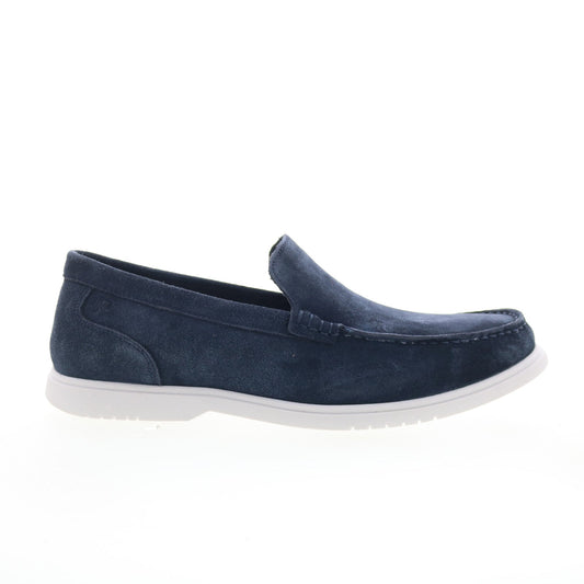 Rockport Jensen Mens Blue Suede Slip On Loafers & Slip Ons Casual Shoes