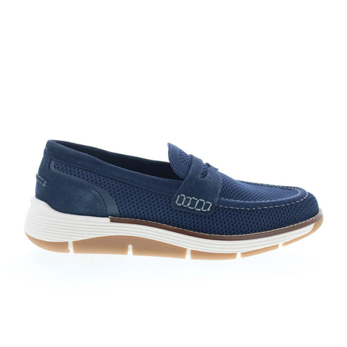 Rockport Lance RMLANCE Mens Blue Mesh Loafers & Slip Ons Penny Shoes
