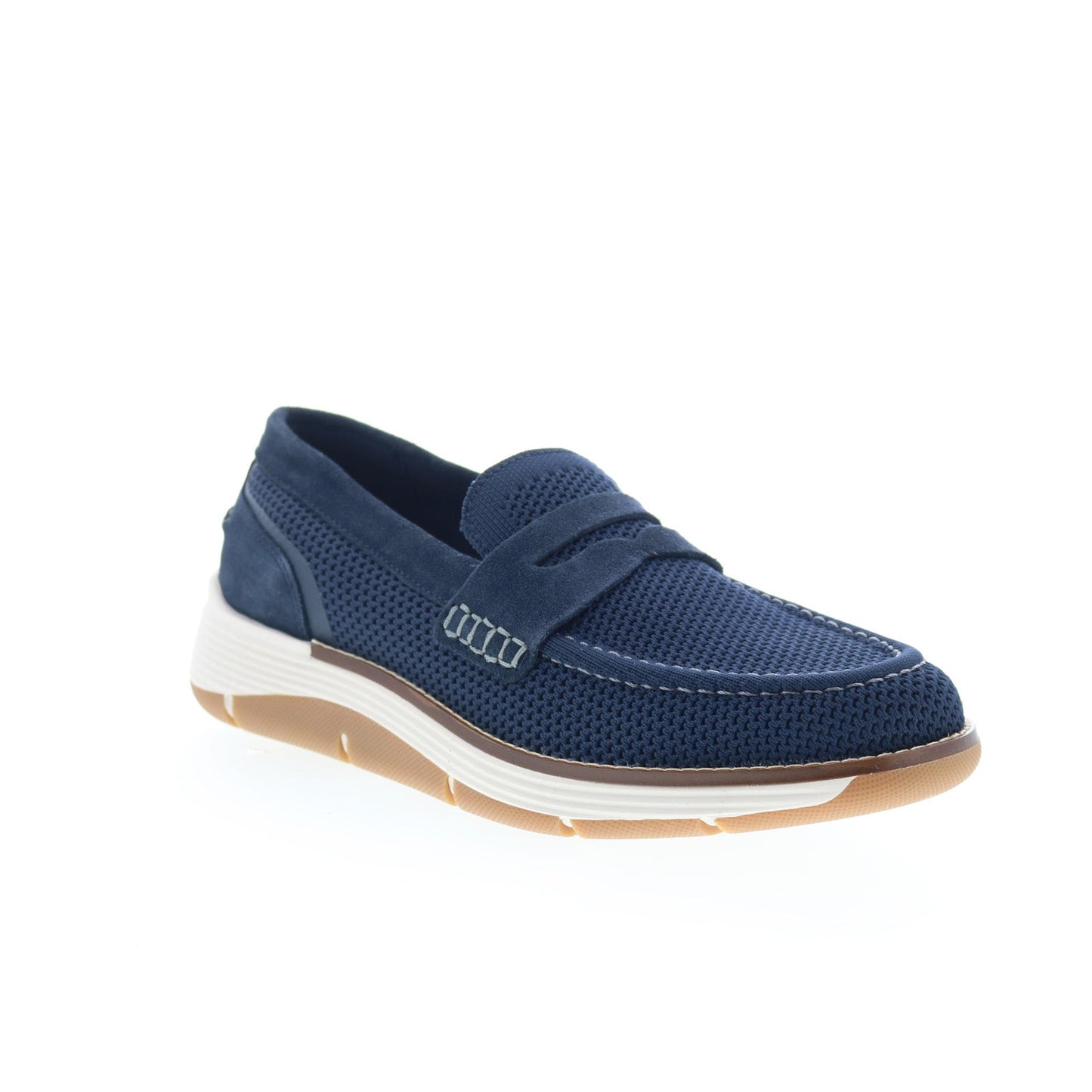 Rockport Lance RMLANCE Mens Blue Mesh Loafers & Slip Ons Penny Shoes