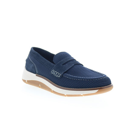 Rockport Lance RMLANCE Mens Blue Mesh Loafers & Slip Ons Penny Shoes