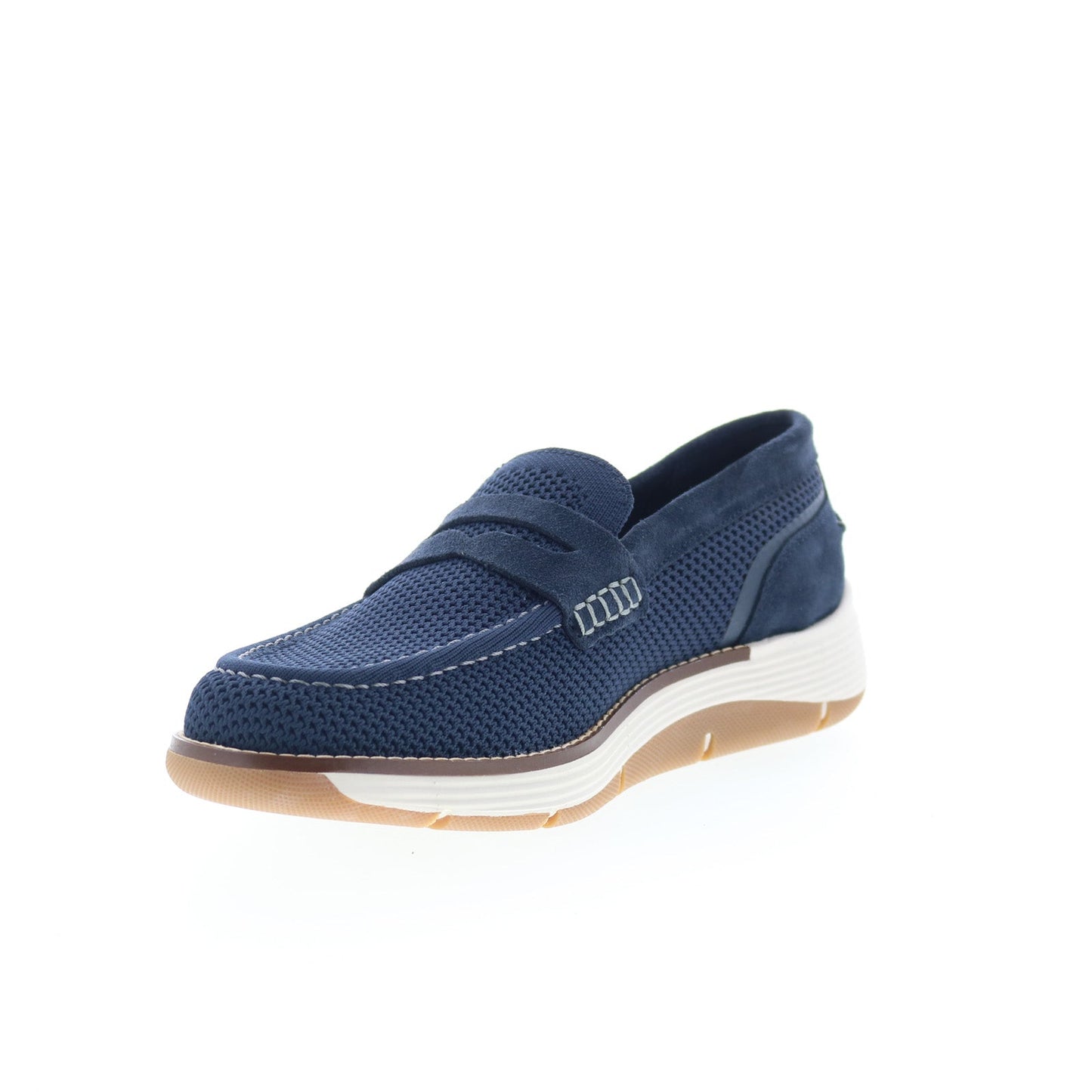 Rockport Lance RMLANCE Mens Blue Mesh Loafers & Slip Ons Penny Shoes
