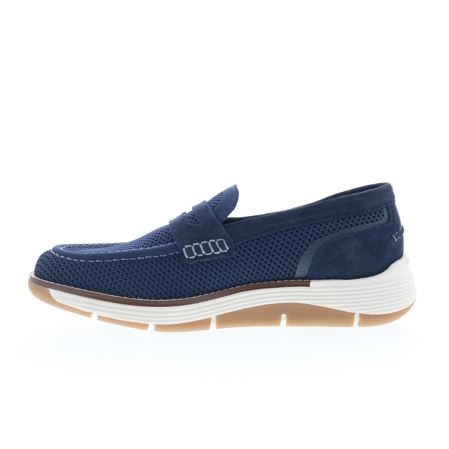 Rockport Lance RMLANCE Mens Blue Mesh Loafers & Slip Ons Penny Shoes