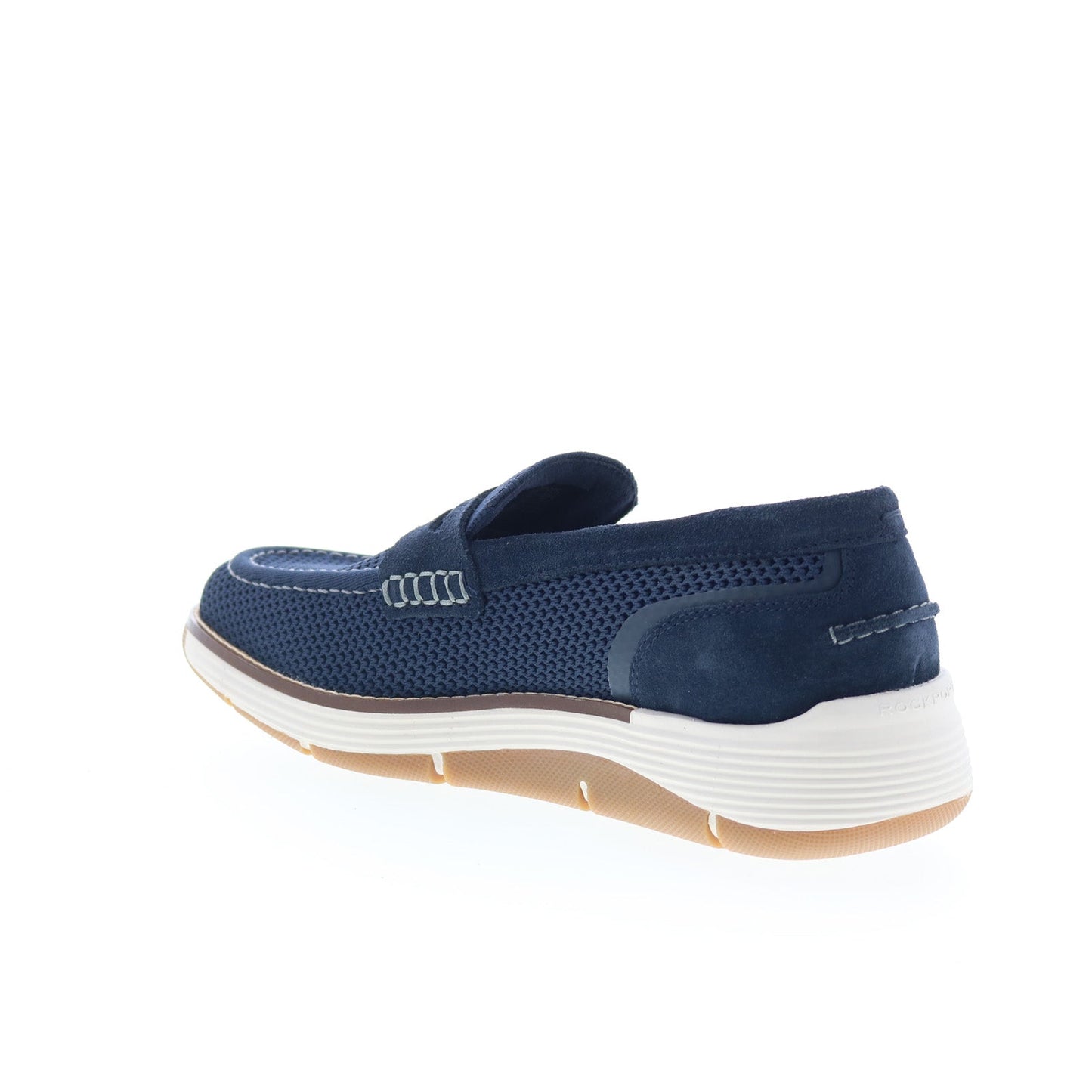 Rockport Lance RMLANCE Mens Blue Mesh Loafers & Slip Ons Penny Shoes