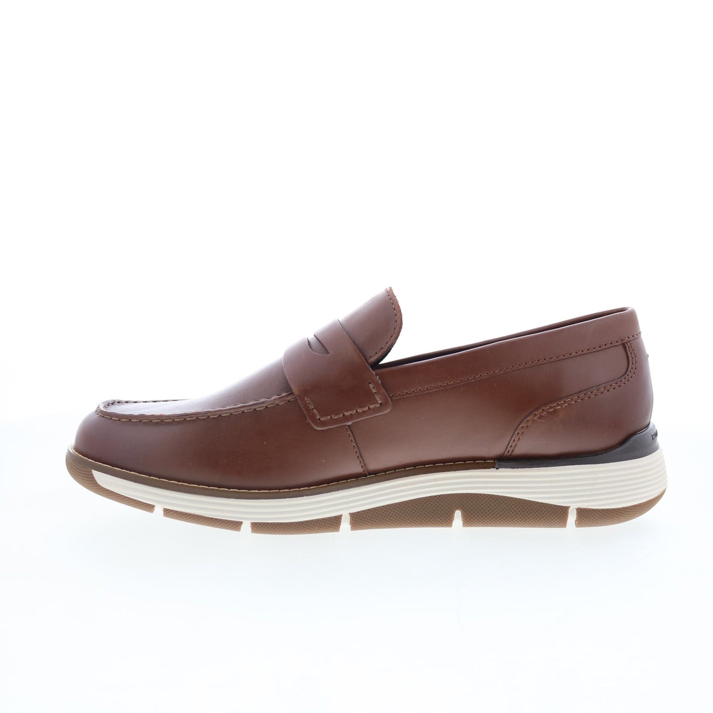 Rockport Liam RMLIAM Mens Brown Wide Leather Loafers & Slip Ons Penny Shoes