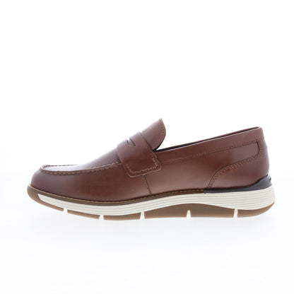 Rockport Liam RMLIAM Mens Brown Leather Loafers & Slip Ons Penny Shoes
