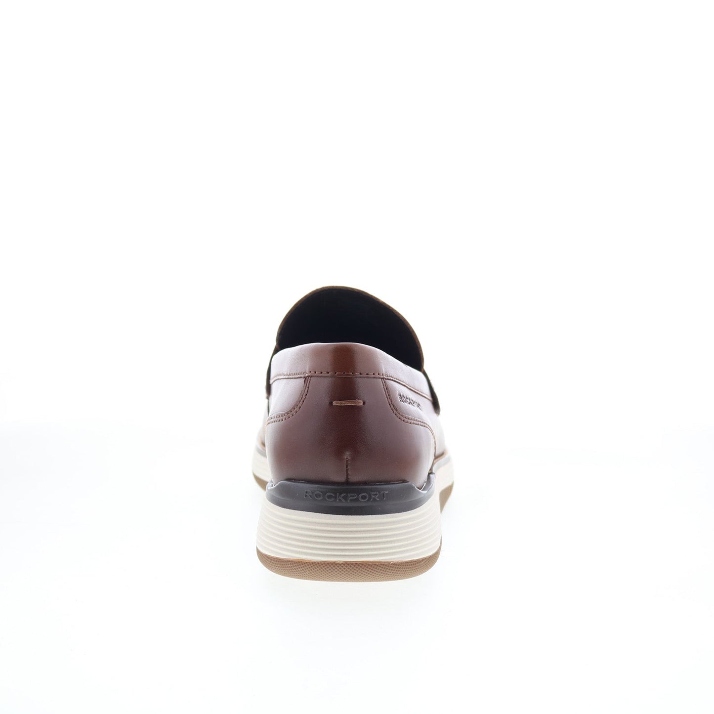 Rockport Liam RMLIAM Mens Brown Leather Loafers & Slip Ons Penny Shoes