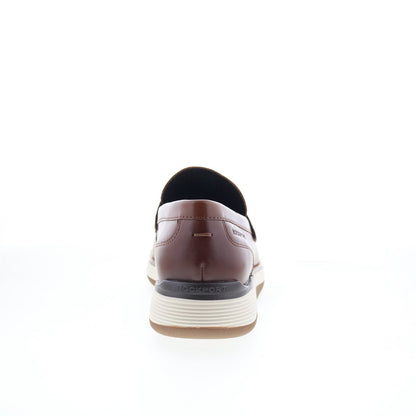 Rockport Liam RMLIAM Mens Brown Leather Loafers & Slip Ons Penny Shoes