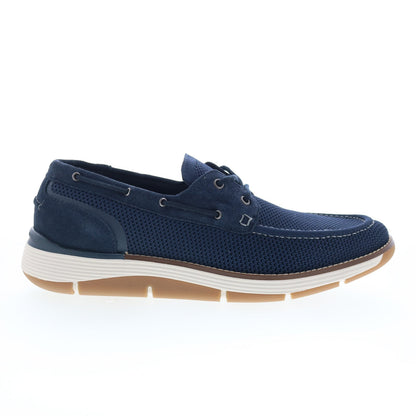Rockport Lyall RMLYALL Mens Blue Wide Mesh Loafers & Slip Ons Boat Shoes