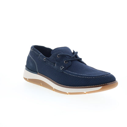 Rockport Lyall RMLYALL Mens Blue Wide Mesh Loafers & Slip Ons Boat Shoes