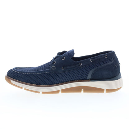 Rockport Lyall RMLYALL Mens Blue Wide Mesh Loafers & Slip Ons Boat Shoes