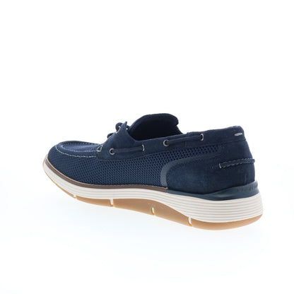Rockport Lyall RMLYALL Mens Blue Wide Mesh Loafers & Slip Ons Boat Shoes