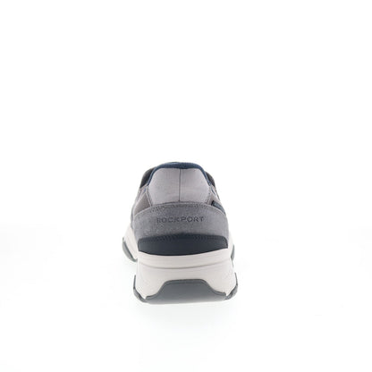 Rockport Reece RMREECE Mens Gray Wide Leather Lifestyle Sneakers Shoes