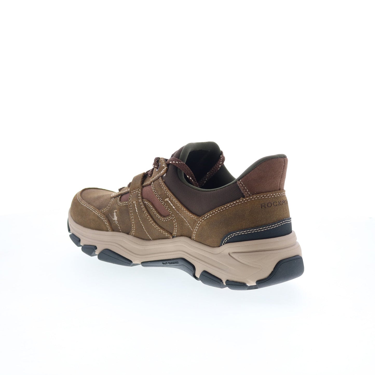 Rockport Rhett RMRHETT Mens Brown Suede Lace Up Lifestyle Sneakers Shoes