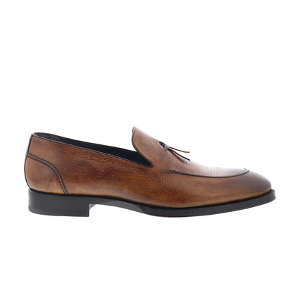 Di Bianco SBP931 Mens Brown Leather Slip On Loafers & Slip Ons Casual Shoes