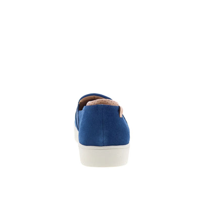 Spenco Backside Slip-On SP2004NVY Mens Blue Suede Lifestyle Sneakers Shoes