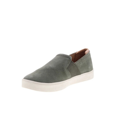 Spenco Backside Slip-On SP2004OLN Mens Green Suede Lifestyle Sneakers Shoes