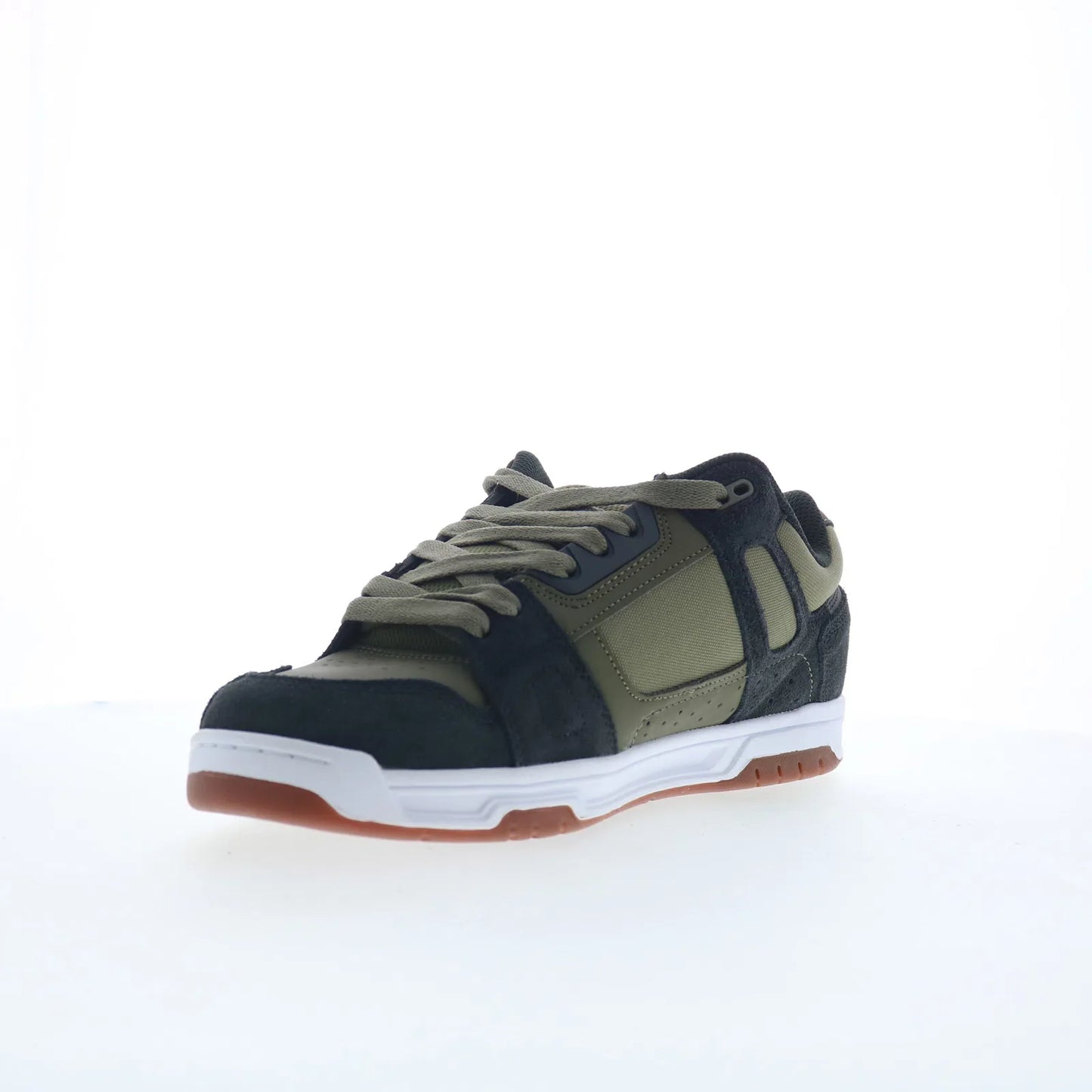 DC Stag 320188-ARO Mens Green Suede Lace Up Skate Inspired Sneakers Shoes