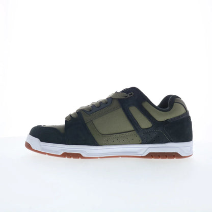 DC Stag 320188-ARO Mens Green Suede Lace Up Skate Inspired Sneakers Shoes