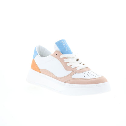 Miz Mooz Torie Womens White Leather Lace Up Lifestyle Sneakers Shoes