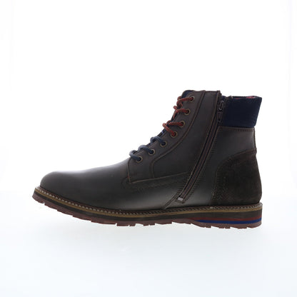 Testosterone Hook One T91421 Mens Brown Leather Lace Up Casual Dress Boots