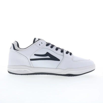 Lakai Telford Low Mens White Leather Lace Up Skate Inspired Sneakers Shoes