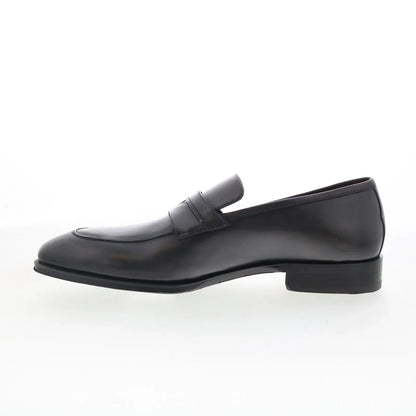 Pastori by Di Bianco Titus Mens Gray Leather Loafers & Slip Ons Penny Shoes