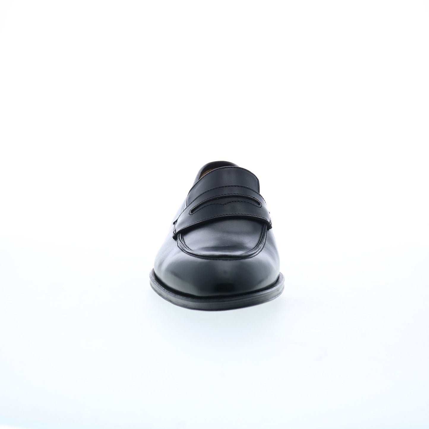 Pastori by Di Bianco Titus Mens Black Leather Loafers & Slip Ons Penny Shoes