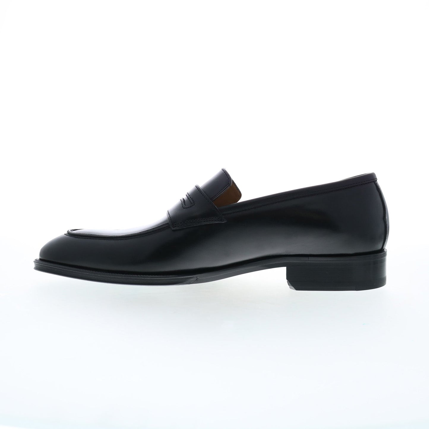 Pastori by Di Bianco Titus Mens Black Leather Loafers & Slip Ons Penny Shoes