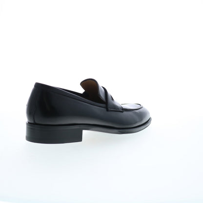 Pastori by Di Bianco Titus Mens Black Leather Loafers & Slip Ons Penny Shoes