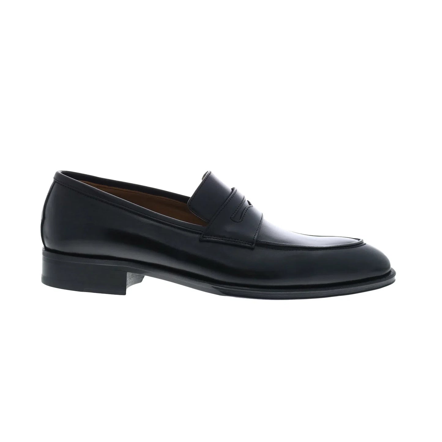 Pastori by Di Bianco Titus Mens Black Leather Loafers & Slip Ons Penny Shoes