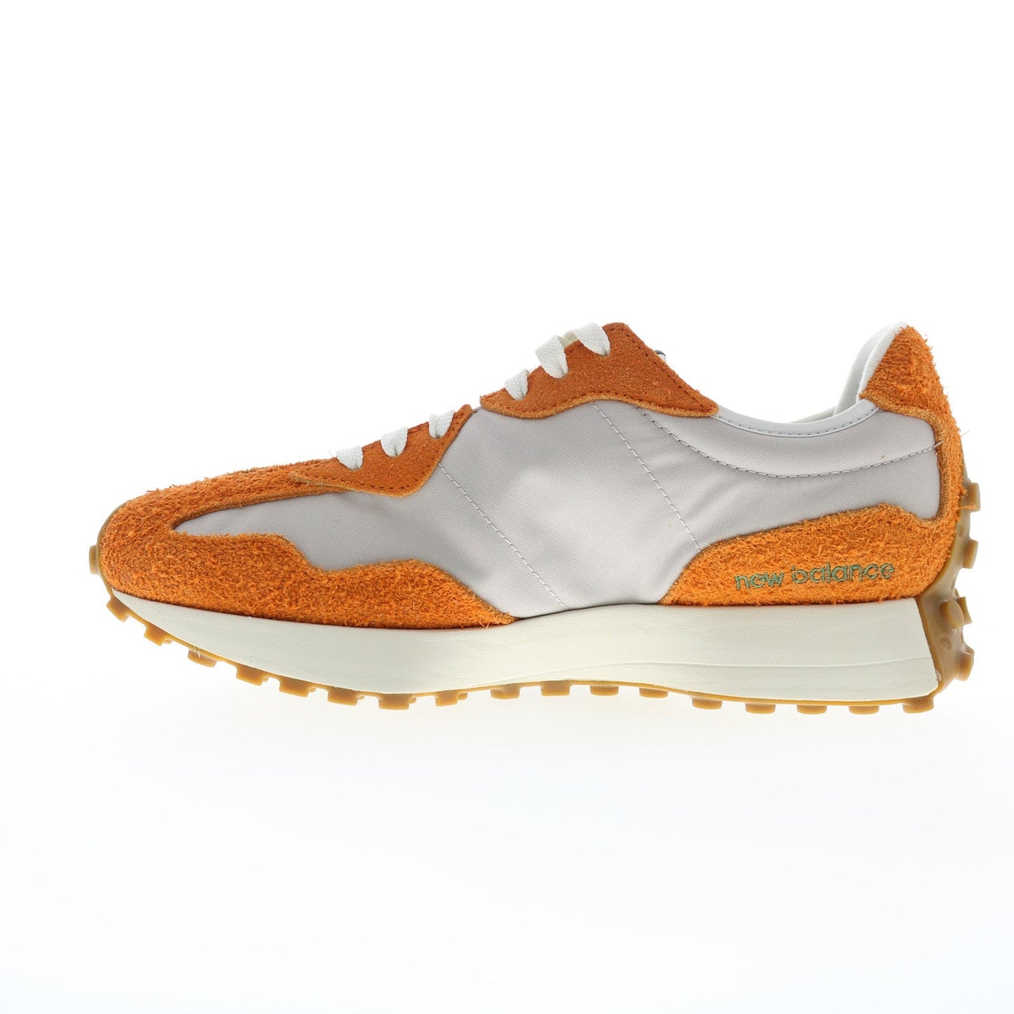 New Balance 327 U327SA Mens Orange Suede Lace Up Lifestyle Sneakers Shoes