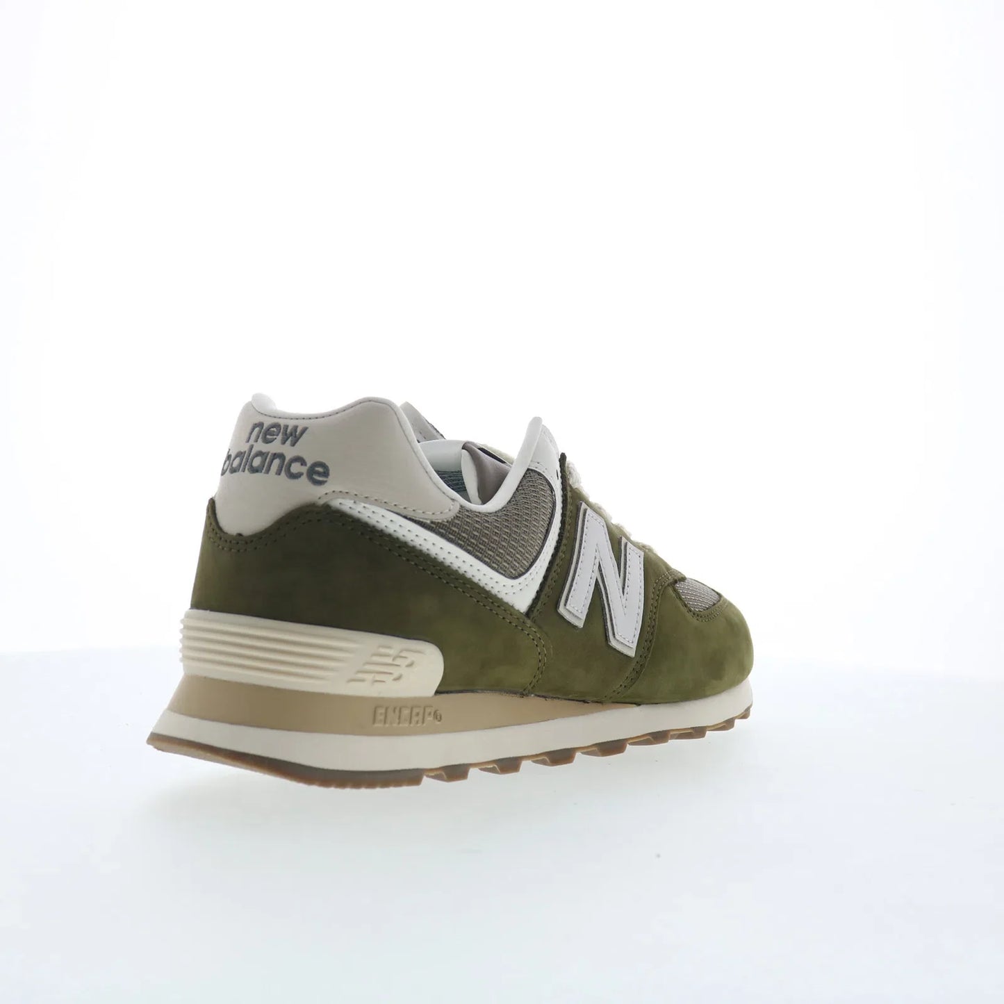 New Balance 574 U5742RG Mens Green Nubuck Lace Up Lifestyle Sneakers Shoes