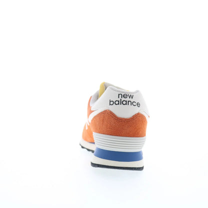 New Balance 574 U574VPA Mens Orange Suede Lace Up Lifestyle Sneakers Shoes
