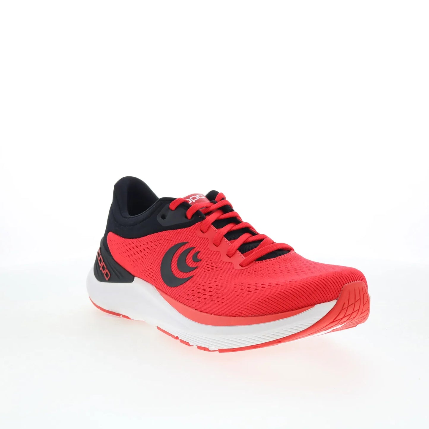 Topo UltraFly 4 M056 Mens Red Canvas Lace Up Athletic Running Shoes