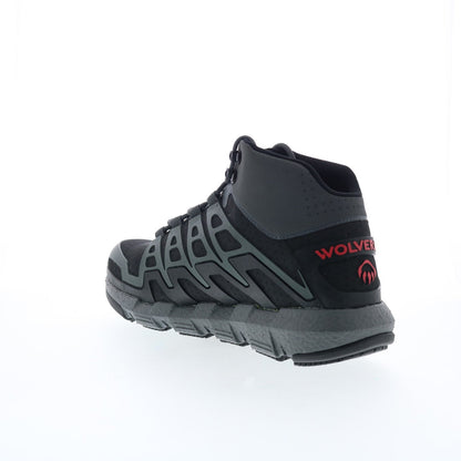 Wolverine Rev Vent DuraShocks FLX CarbonMax Mid Mens Gray Wide Work Boots