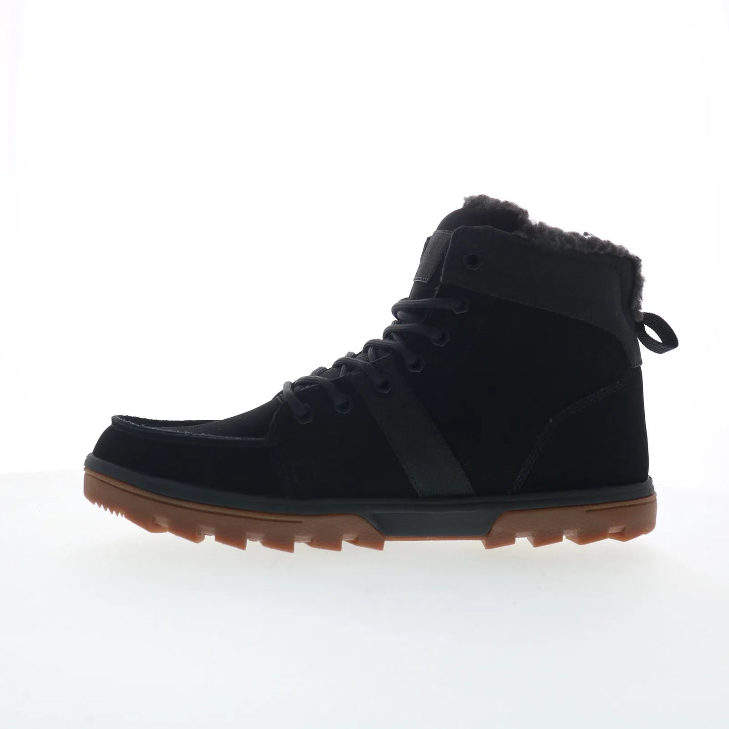 DC Woodland ADYB700042-BGM Mens Black Nubuck Lace Up Casual Dress Boots