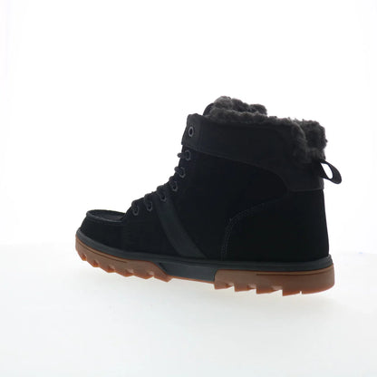 DC Woodland ADYB700042-BGM Mens Black Nubuck Lace Up Casual Dress Boots