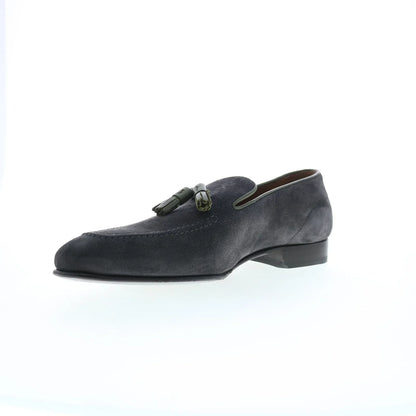 Pastori by Di Bianco Zeno Suede Mens Gray Loafers & Slip Ons Casual Shoes