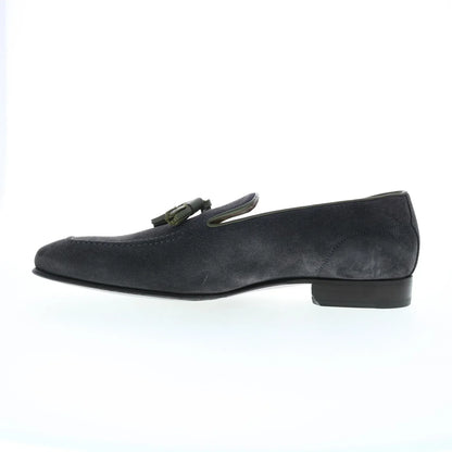 Pastori by Di Bianco Zeno Suede Mens Gray Loafers & Slip Ons Casual Shoes