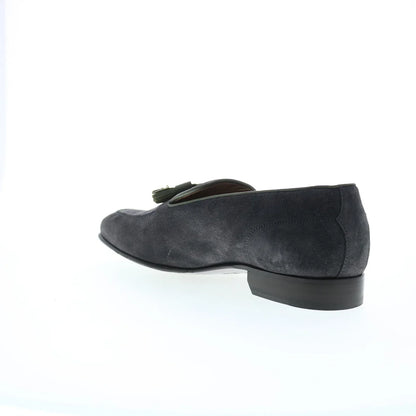 Pastori by Di Bianco Zeno Suede Mens Gray Loafers & Slip Ons Casual Shoes